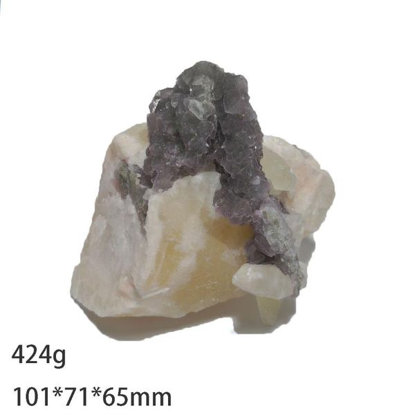 

decorative objects & figurines 424g a2-3 natural stone calcite fluorite mineral crystal specimen decoration gift collection from fujian prov