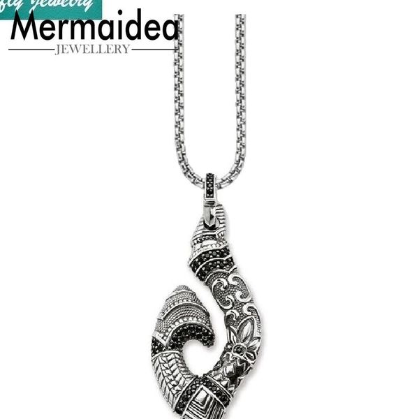 

pendant necklaces 2021 maori hook pendants trendy silver plated rebel fashion jewelry gift heart men women jewellery