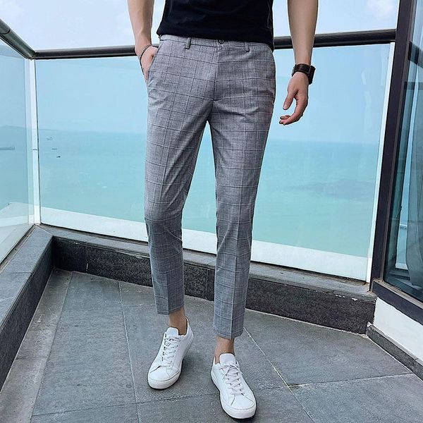 

men's business pants, plaid, formal tight informal office, street clothes, wedding classic style suits & blazers, White;black