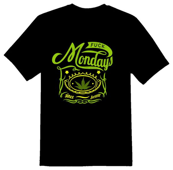 

fck mondays black or white tee shirt, White;black