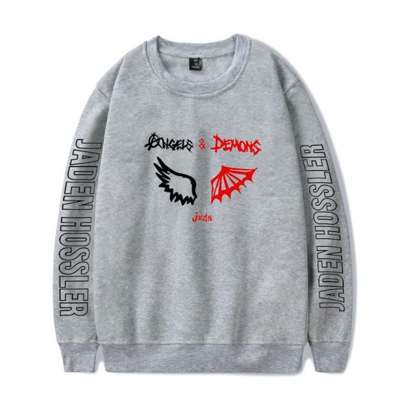 

men's hoodies & sweatshirts jaden hossler spring round neck hoodie cartoon character printed harajuku pure cotton o-neck, Black