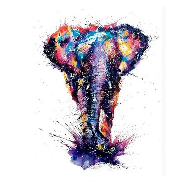 

paintings frame colorful way elephant animals abstract painting diy digital by number wall art picture for home decor 40x50cm
