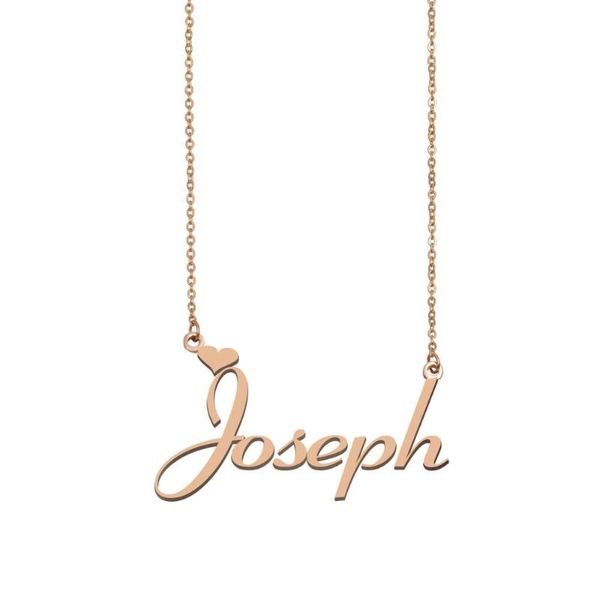 

pendant necklaces joseph name necklace , custom for women girls friends birthday wedding christmas mother days gift, Silver