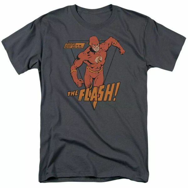

The Flash Whirlwind T Shirt Mens Licensed DC Comics Tee Charcoal, White;black