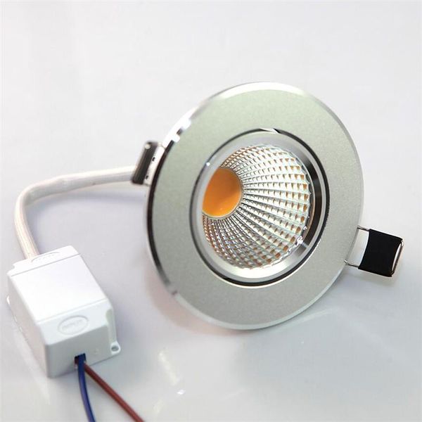 

bulbs 5pcs/lot 7w dimmable cob led downlight 30 degree rotating body spot light ceiling lamp