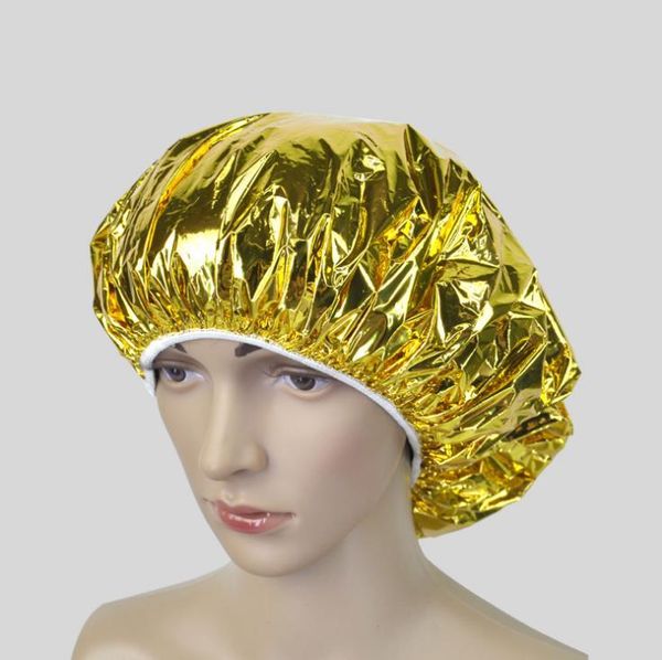 

aluminum foil waterproof ultra-thin bath hoods nourishing dry disposable shower cap baking oil hair 2styles sn3797 caps