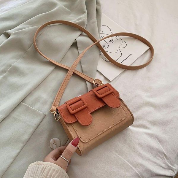 

mini leather pu contrast women's shoulder summer bag, 2021 waist bags