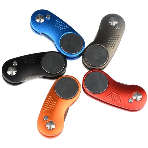

golf training aids 1pcs metal foldable divot fork tool with marker magnetic portable pitchfork button