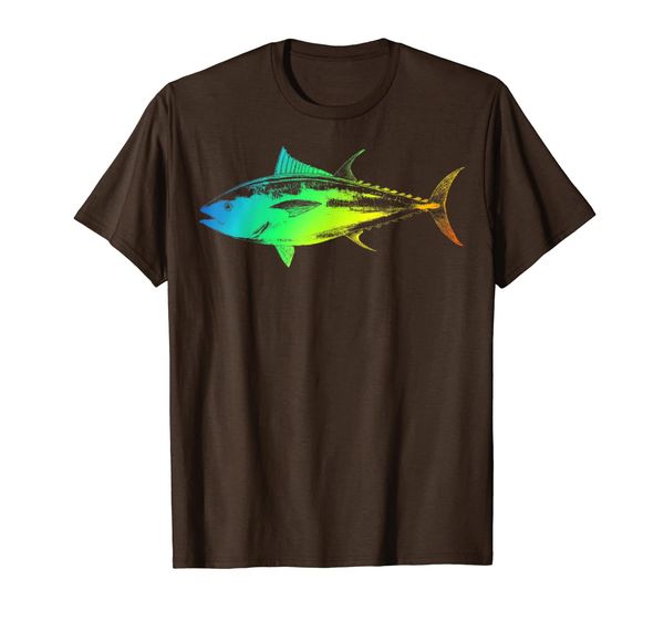 

BLUEFIN TUNA Colorful Rainbow Retro T-shirt, Mainly pictures
