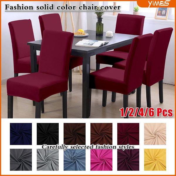 

dining chair cover spandex elastic slipcover case stretch covers for wedding el banquet room1/2/4/6pcs