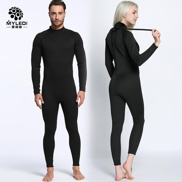 

one-piece suits women's diving suit 2mm full body wetsuit s-xxl swimming surfing snorkeling back zip jumpsuit my057
