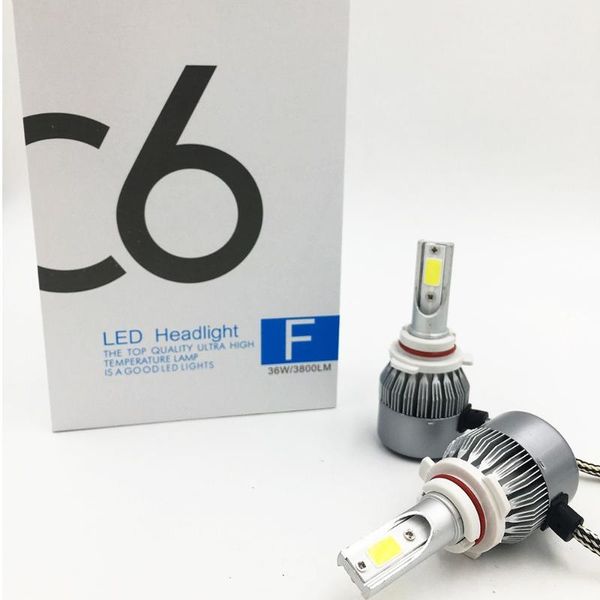 

car headlights , est c6 9005 auto bulb kit lights 72w 7600lm, led lamp with