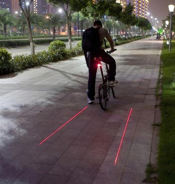 

cycling bike bicycle light 2 laser projector red lamps beam and 3 led rear tail lights for accessories 25