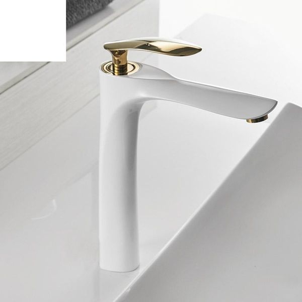 

basin faucets cold and single hole mixer tap black white gold for bathroom sink taps 20055-1