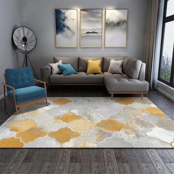 

carpets yellow white gray color flower carpet geometric morocco style and safa mat beside nordic room living rugs bedroom