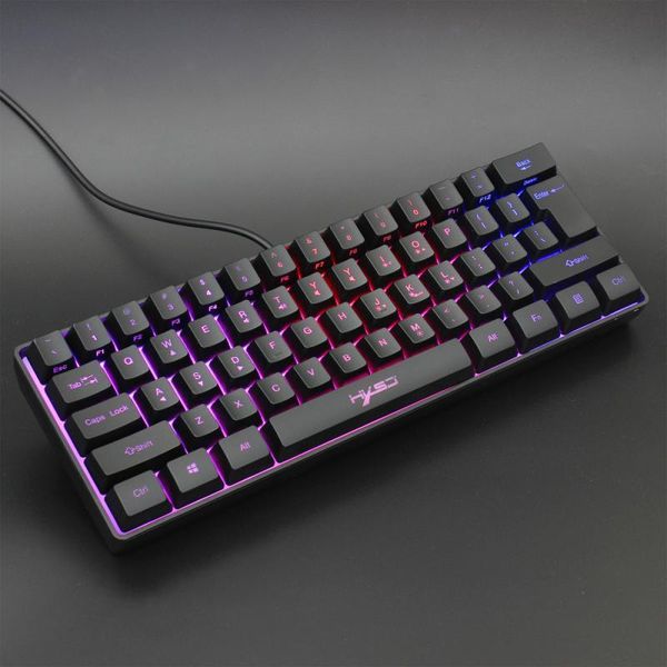 

keyboards gaming keyboard rgb lighting 61-key with multimedia multiple shortcut key combinations backlight for computer laptop