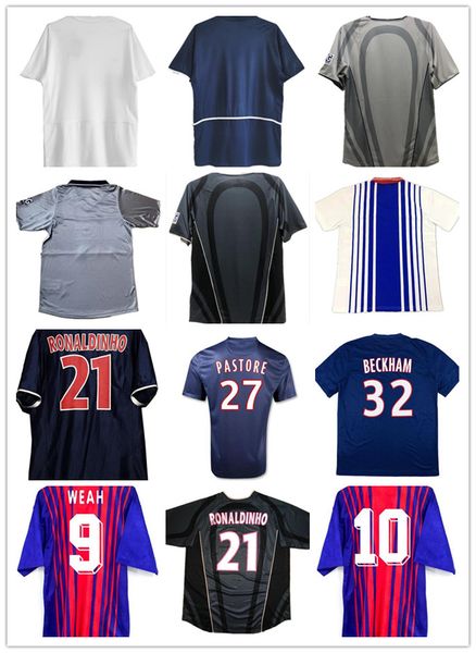 

retro version 2000 2002 okocha soccer jerseys ibrahimovic ronaldinho beckham weah ginola worns simone leroy avelaine 98 99 shirt short sleev, Black;yellow