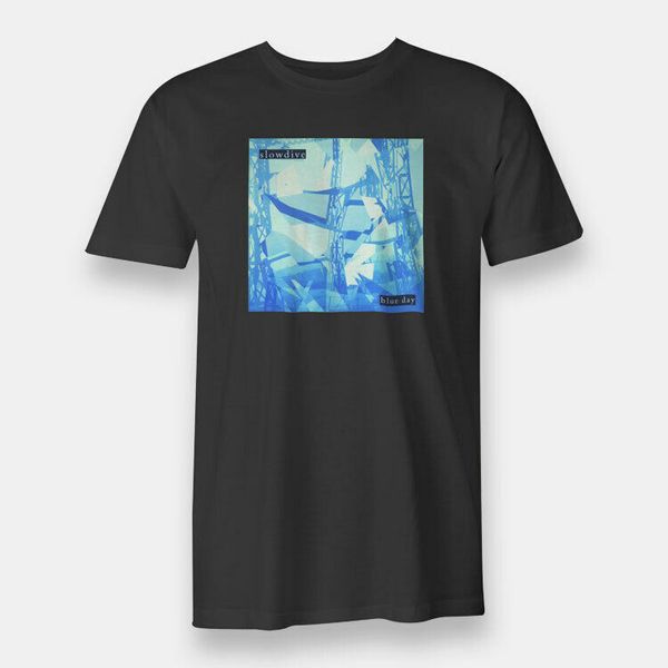 

new slowdive blue day shoegazing band men's t-shirt black, White;black