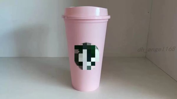 

plastic tumbler reusable clear drinking flat bottom cup pillar shape lid straw mug bardian