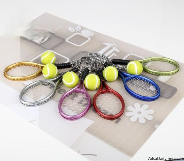 

100pcs tennis keychain pendant mini key ring crafts party favor