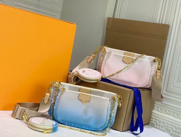 

real leather fashion handbags shoulder bags multi pochette accessoires purses women favorite mini 3pcs accessories crossbody bag
