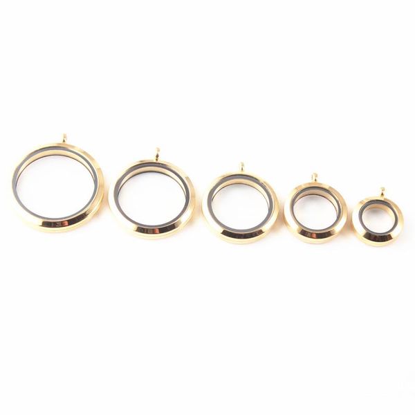 

pendant necklaces golden colour color stainless steel twist glass po memory floating charms women jewelry, Silver