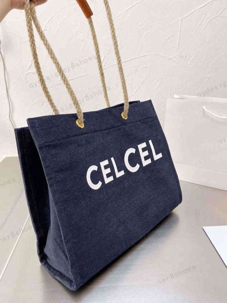 

blue handbag women's five-color one-shoulder canvas shopping bag women designers