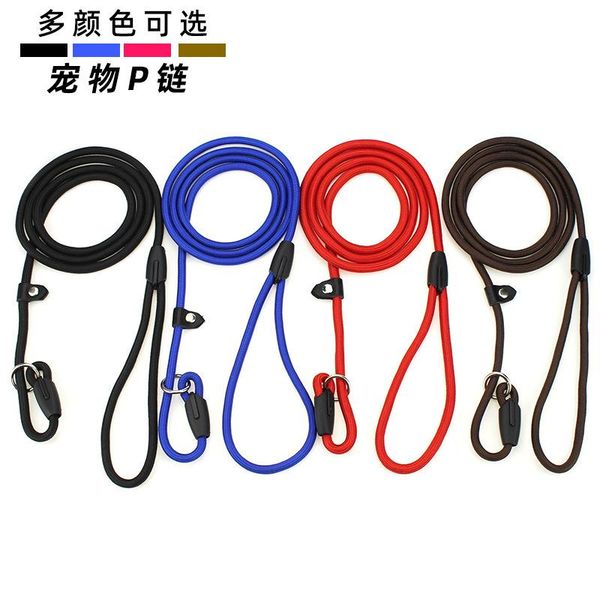 

pet traction rope nylon pull p chain belt walking dog harness and leash set collars & leashes