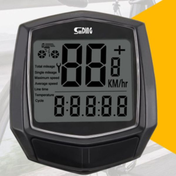 

bike computers satch waterproof bicycle speedometer wired sensor riding cycling computer odometer digital backlight accessories black cl