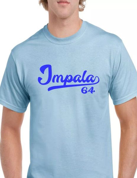 

Impala 64 Script Tail Shirt Muscle 1964 Lowrider Classic Car All Sizes & Colors, White;black