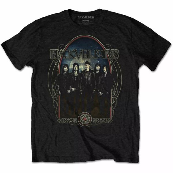 

black veil brides ornaments licensed men t-shirt, White;black