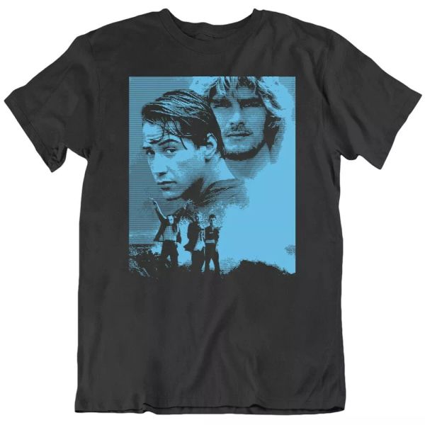 

point breadk swayze keanu reeves 90s movie fan t shirt, White;black