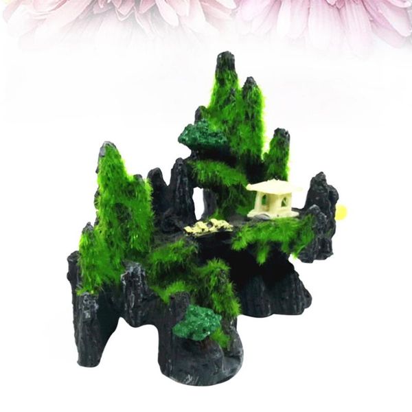 

fish tank artificial hill ornament creative resin rockery aquarium shrimp nest (triangle mountain) decorations
