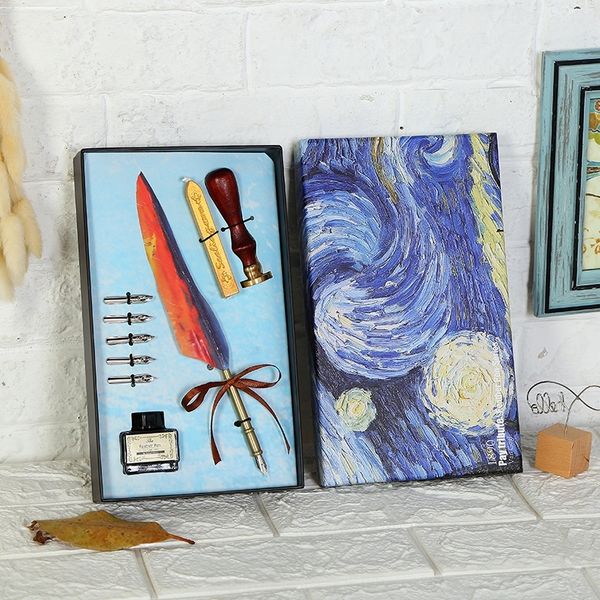 

yo2 european tyle feather oil pa founta pen calligraphy bruh and water tg tyle gift box dipped in water ink english calligraphy gift pen s
