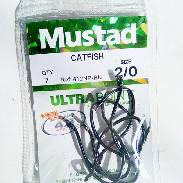 

packs/lot mustad hooks for sea fishing 412np # big j style micro sharp catfish barbed hook ocean boat tackles
