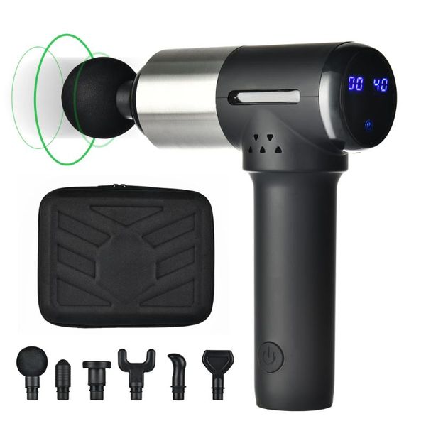 

rechargeable cordless muscle massager body gun relieve pain tension slimming shaping relax massage