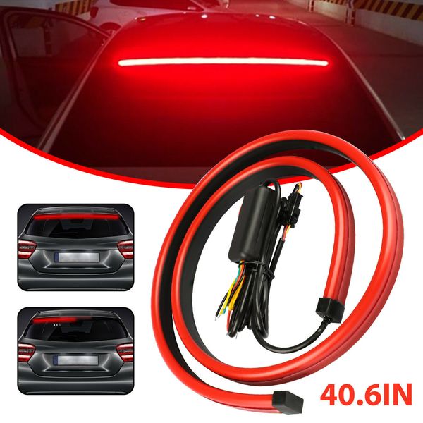 Striscia LED per auto Luci dei freni Avvertimento coda posteriore Indicatore di direzione DRL Luce di marcia diurna Modalità multipla Strisce flessibili automatiche Rosso