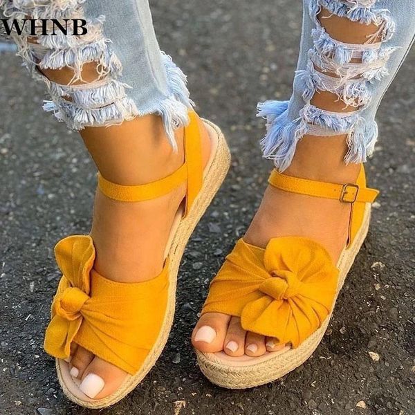 

sandals 2021 women casual summer shoes flats platform ladies bowknot buckle strap fashion woman peep toe female, Black