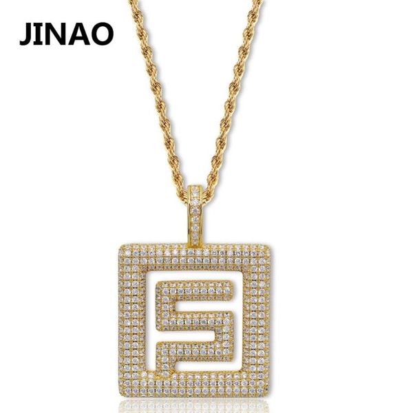 

pendant necklaces jinao men fashion designed soild back pendan iced out necklace micro pave zircon hip hop jewelry, Silver