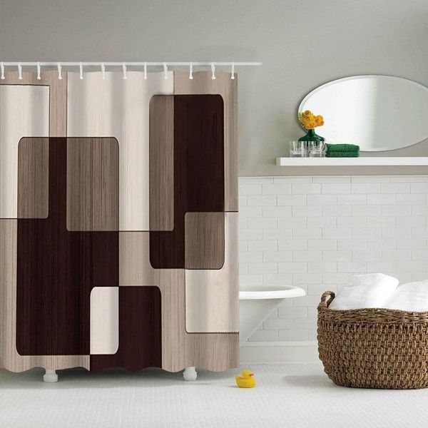 

shower curtains geometric stripe waterproof and mildew proof curtain printing bathroom decor 180x180cm
