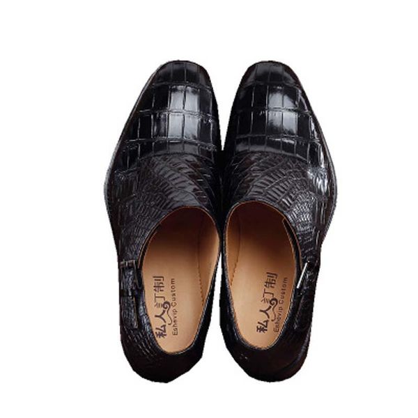 

dress shoes ourui real crocodile skin male business formal leather men black