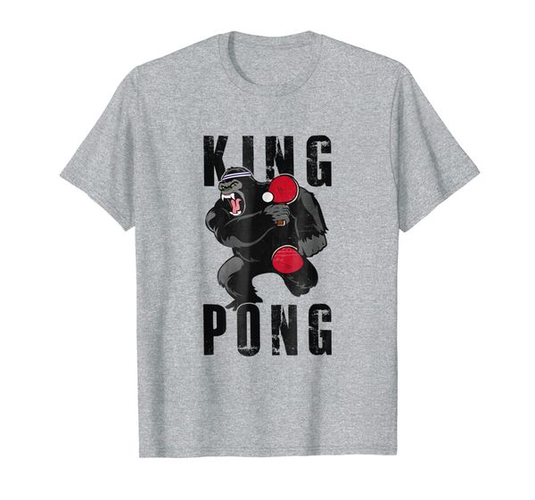 

vintage king pong - ping pong table tennis t-shirt, White;black