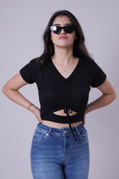 

women's blouses & shirts manga pleated waist detail crop, White