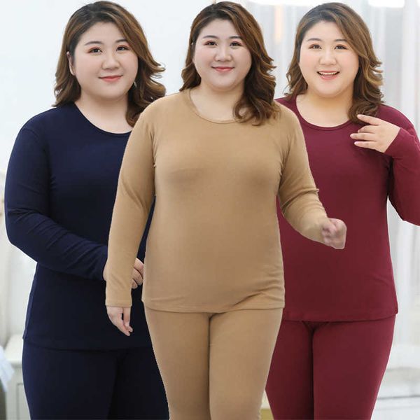 

plus size autumn winter sleeve thick warm velvet body shaper underwear sets for women thermal shapewear long johns bodysuit
