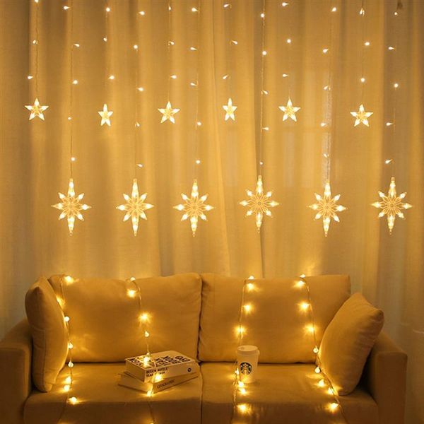 

strings north star led string lights christmas decor curtain lamp indoor decoration fairy light for home window wedding party
