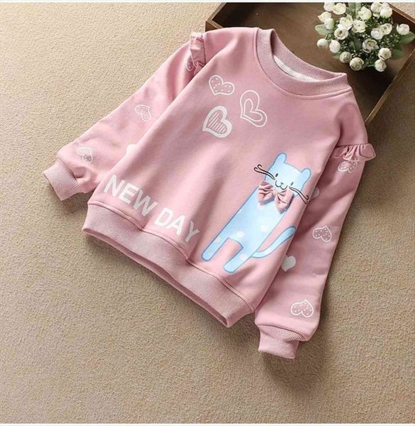 

girls baby bottoming shirt spring autumn long sleeved t for cartoon cotton teen childrens sweater, Blue