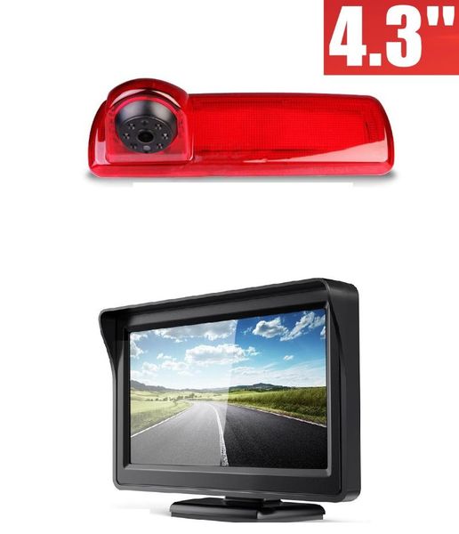 

car rear view cameras& parking sensors hd misayaee e9 brake light camera + 4.3inch monitor for vivaro b, trafic 3 x82 nv300 2