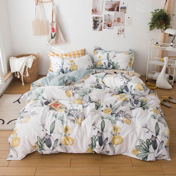 

bedding sets cotton set, soft satin flower garden duvet cover sheet