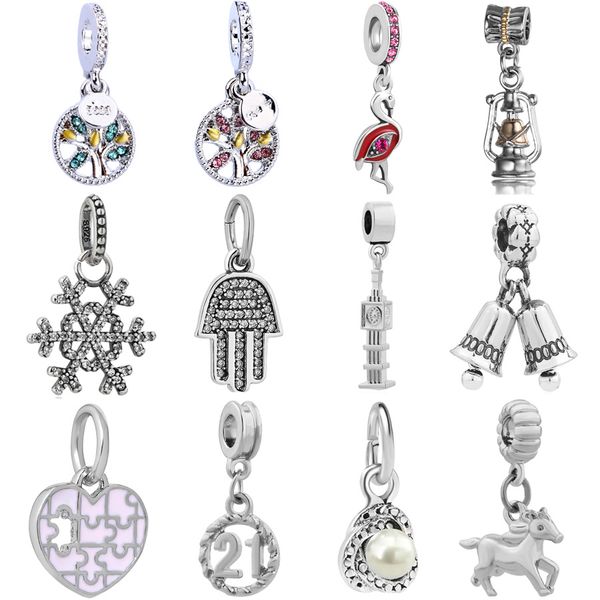 

silver charm family tree 21st birthday bead fit original pandora for women bracelet silver charm pendant fashion jewelry making
