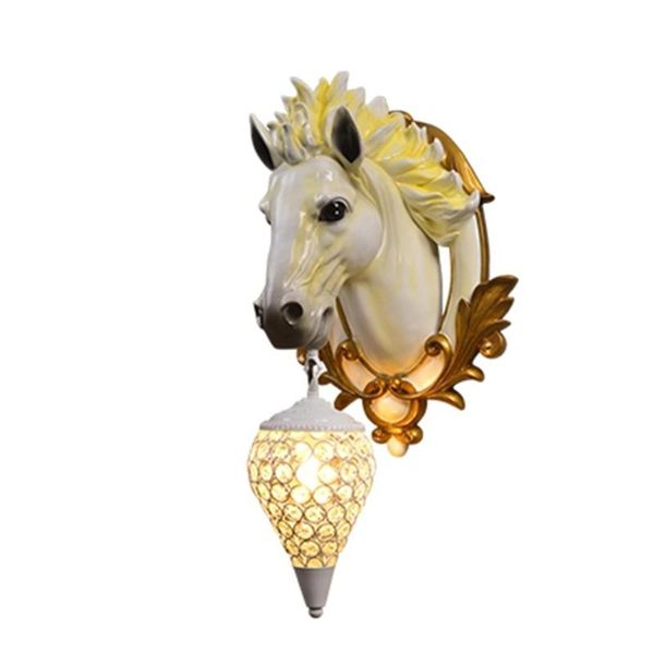 

wall lamps modern led horse resin for bedroom decor art living room holiday home sconce lamp indoor lighting fixtures
